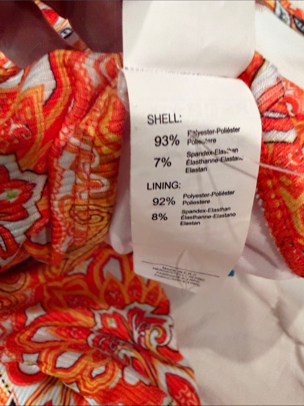 Cupshe Orange Floral Tankini with Solid Orange Bottom - Picture 6 of 10